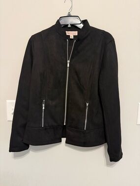 Philosophy Black Zip-Front Bomber Jacket